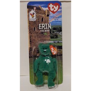 RARE TY McDonalds Teenie Beanie Baby ERIN the Bear 1997 RETIRED WITH Tag ERRORS